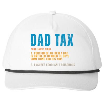 Dad Tax Definition Funny Fathers Day Snapback Five-Panel Rope Hat