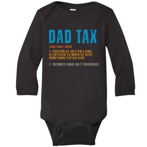 Dad Tax Definition Funny Fathers Day Baby Long Sleeve Bodysuit