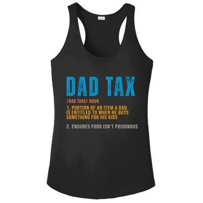 Dad Tax Definition Funny Fathers Day Ladies PosiCharge Competitor Racerback Tank