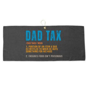 Dad Tax Definition Funny Fathers Day Large Microfiber Waffle Golf Towel