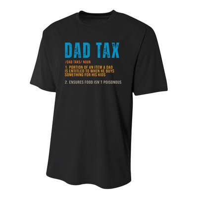 Dad Tax Definition Funny Fathers Day Youth Performance Sprint T-Shirt