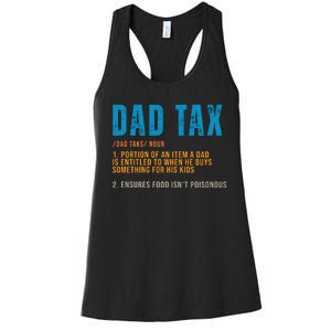 Dad Tax Definition Funny Fathers Day Women's Racerback Tank