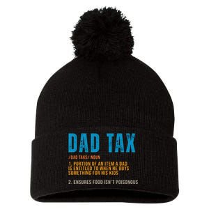 Dad Tax Definition Funny Fathers Day Pom Pom 12in Knit Beanie