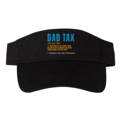 Dad Tax Definition Funny Fathers Day Valucap Bio-Washed Visor