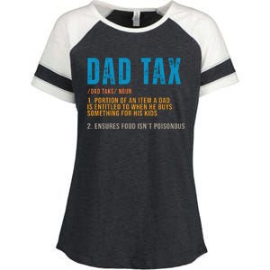 Dad Tax Definition Funny Fathers Day Enza Ladies Jersey Colorblock Tee