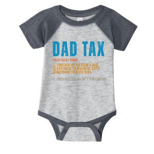 Dad Tax Definition Funny Fathers Day Infant Baby Jersey Bodysuit