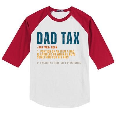 Dad Tax Definition Funny Fathers Day Kids Colorblock Raglan Jersey