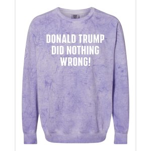 Donald Trump Did Nothing Wrong Colorblast Crewneck Sweatshirt