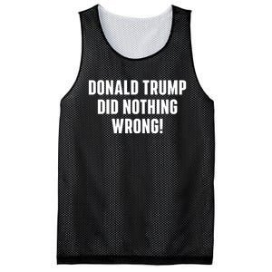 Donald Trump Did Nothing Wrong Mesh Reversible Basketball Jersey Tank