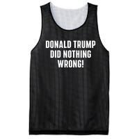 Donald Trump Did Nothing Wrong Mesh Reversible Basketball Jersey Tank