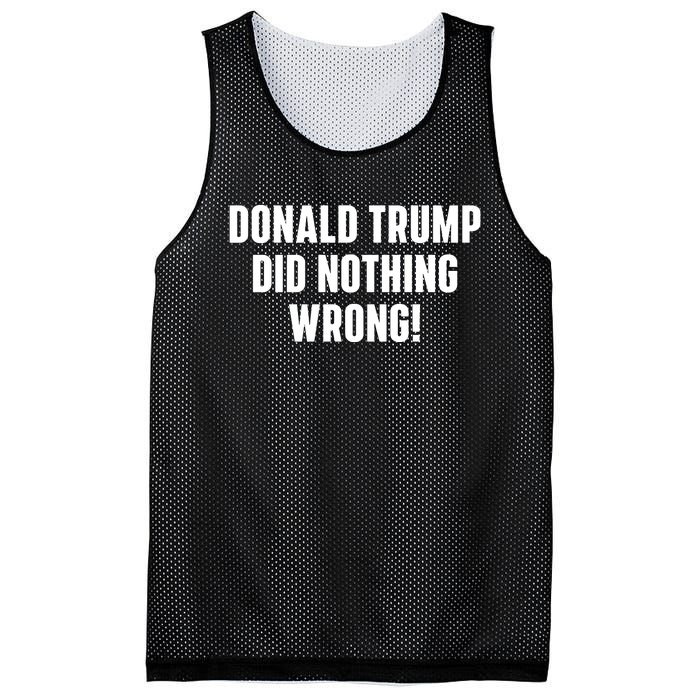 Donald Trump Did Nothing Wrong Mesh Reversible Basketball Jersey Tank