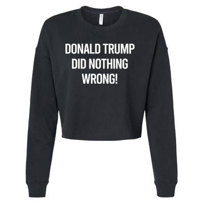 Donald Trump Did Nothing Wrong Cropped Pullover Crew