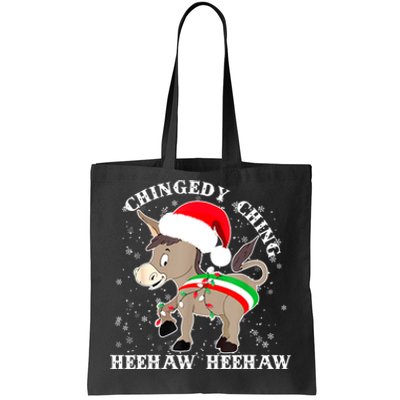 Dominick The Donkey Chingedy Ching Italian Christmas Donkey Tote Bag