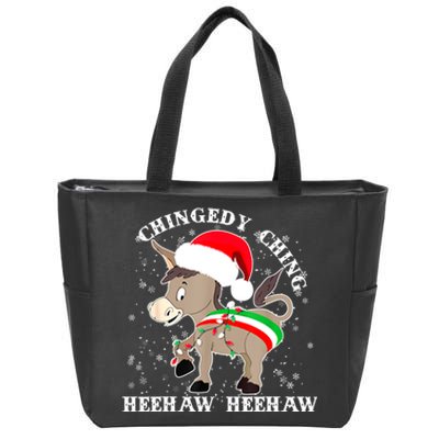 Dominick The Donkey Chingedy Ching Italian Christmas Donkey Zip Tote Bag