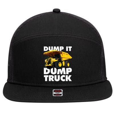 Dump Truck 7 Panel Mesh Trucker Snapback Hat