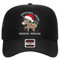 Dominick The Donkey Chingedy Ching Italian Christmas Donkey High Crown Mesh Back Trucker Hat