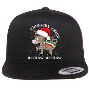 Dominick The Donkey Chingedy Ching Italian Christmas Donkey Flat Bill Trucker Hat