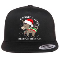 Dominick The Donkey Chingedy Ching Italian Christmas Donkey Flat Bill Trucker Hat