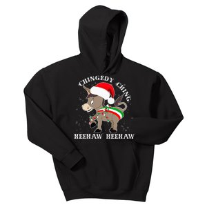 Dominick The Donkey Chingedy Ching Italian Christmas Donkey Kids Hoodie