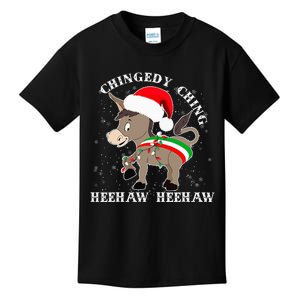 Dominick The Donkey Chingedy Ching Italian Christmas Donkey Kids T-Shirt