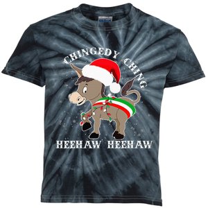 Dominick The Donkey Chingedy Ching Italian Christmas Donkey Kids Tie-Dye T-Shirt