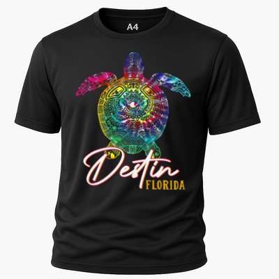 Destin Tie Dye Sea Turtle Florida Matching Family Vacation Cooling Performance Crew T-Shirt