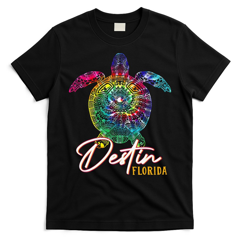 Destin Tie Dye Sea Turtle Florida Matching Family Vacation T-Shirt