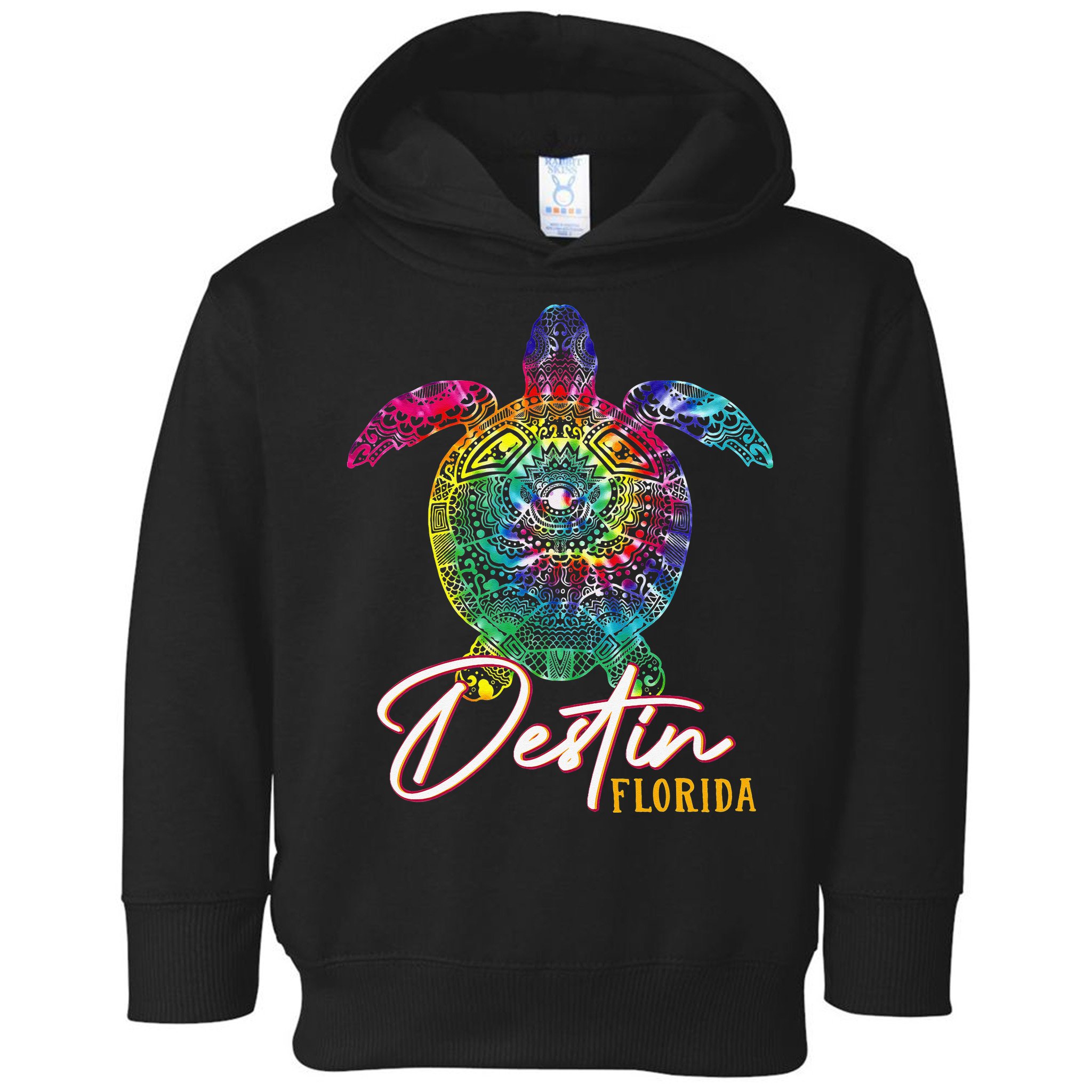 Destin Tie Dye Sea Turtle Florida Matching Family Vacation Toddler Hoodie