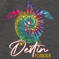 Destin Tie Dye Sea Turtle Florida Matching Family Vacation Vector Backpack