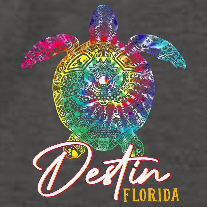 Destin Tie Dye Sea Turtle Florida Matching Family Vacation Vector Backpack