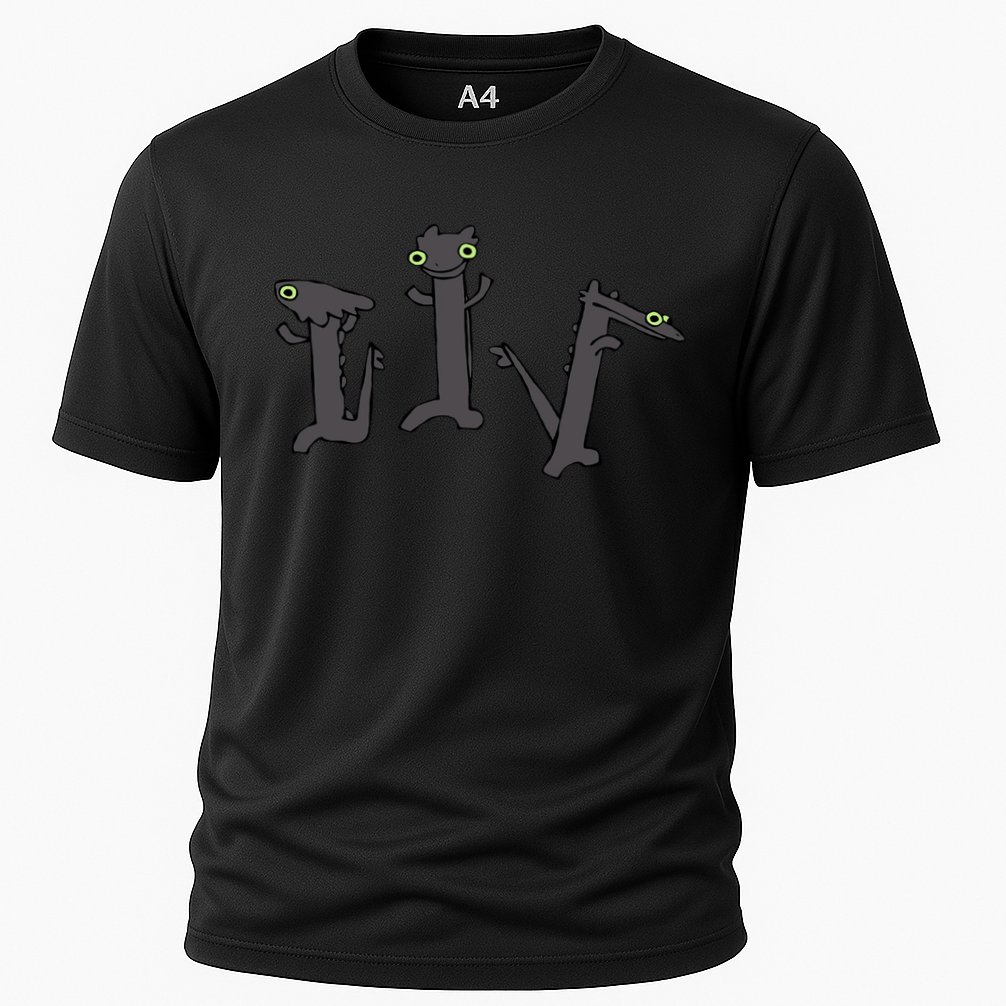 Dancing Toothless Dragon Funny Meme Cooling Performance Crew T-Shirt