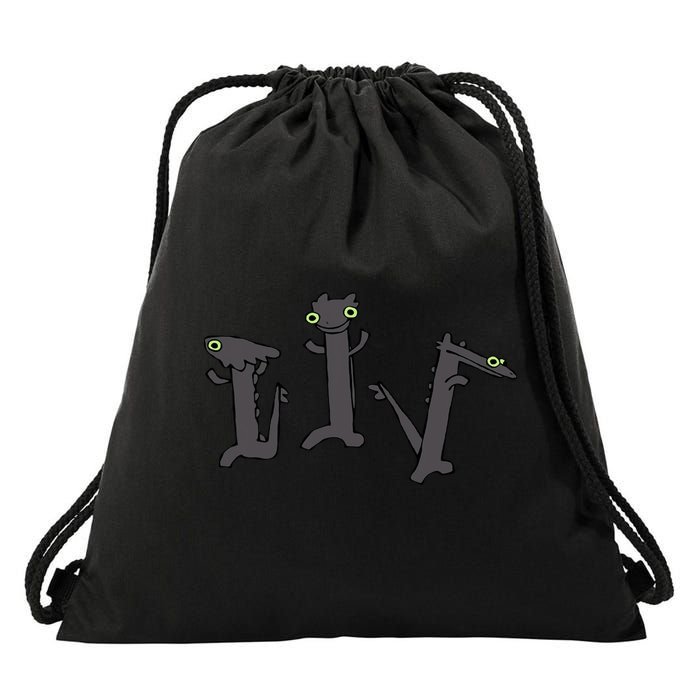 Dancing Toothless Dragon Funny Meme Drawstring Bag
