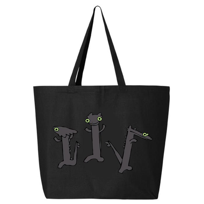 Dancing Toothless Dragon Funny Meme 25L Jumbo Tote