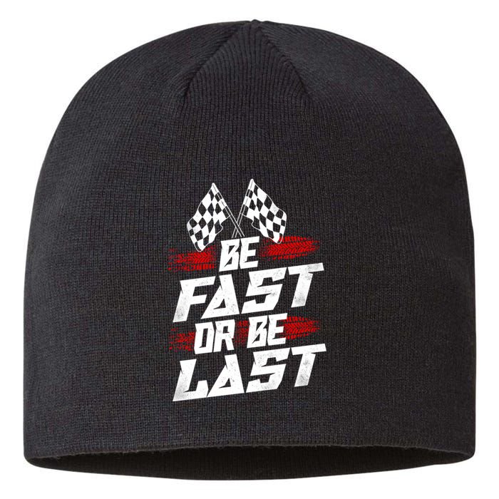 Dirt Track Drag Racing Race Vintage Gift Sustainable Beanie