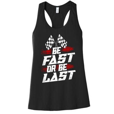 Dirt Track Drag Racing Race Vintage Gift Women's Racerback Tank