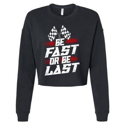 Dirt Track Drag Racing Race Vintage Gift Cropped Pullover Crew