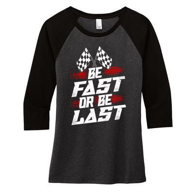 Dirt Track Drag Racing Race Vintage Gift Women's Tri-Blend 3/4-Sleeve Raglan Shirt