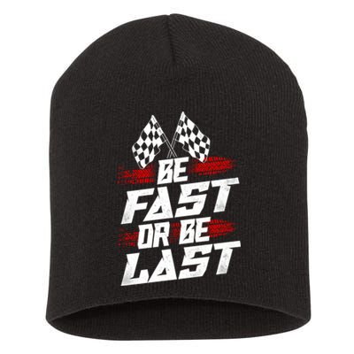 Dirt Track Drag Racing Race Vintage Gift Short Acrylic Beanie