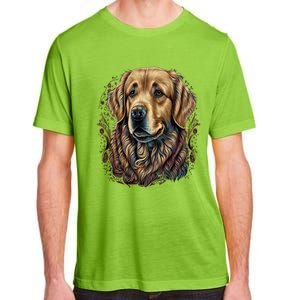 Dog Trainer Dala Art Golden Retriever Gift Adult ChromaSoft Performance T-Shirt