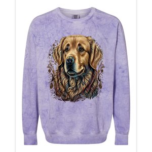 Dog Trainer Dala Art Golden Retriever Gift Colorblast Crewneck Sweatshirt