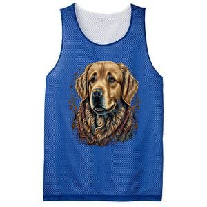 Dog Trainer Dala Art Golden Retriever Gift Mesh Reversible Basketball Jersey Tank