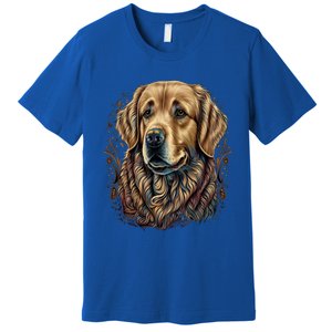 Dog Trainer Dala Art Golden Retriever Gift Premium T-Shirt