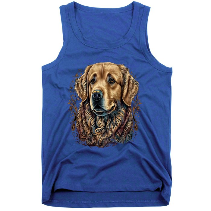 Dog Trainer Dala Art Golden Retriever Gift Tank Top