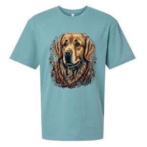 Dog Trainer Dala Art Golden Retriever Gift Sueded Cloud Jersey T-Shirt