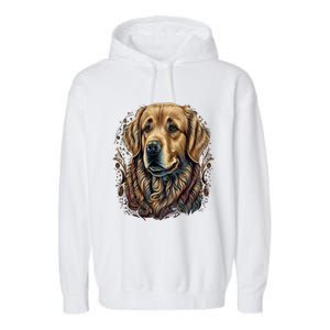 Dog Trainer Dala Art Golden Retriever Gift Garment-Dyed Fleece Hoodie