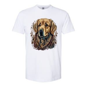 Dog Trainer Dala Art Golden Retriever Gift Softstyle CVC T-Shirt