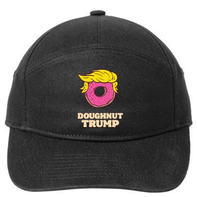 Donald Trump Doughnut Funny Humor Pun Donut Lover 7-Panel Snapback Hat
