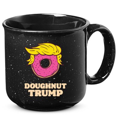 Donald Trump Doughnut Funny Humor Pun Donut Lover 15oz Campfire Ceramic Mug