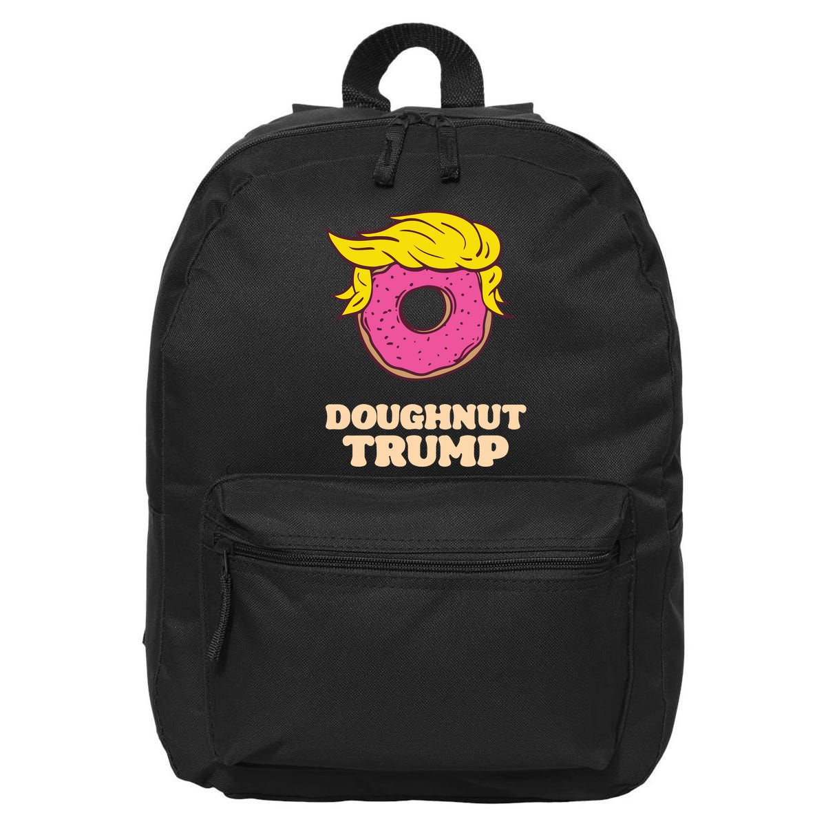 Donald Trump Doughnut Funny Humor Pun Donut Lover 16 in Basic Backpack