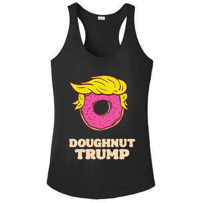 Donald Trump Doughnut Funny Humor Pun Donut Lover Ladies PosiCharge Competitor Racerback Tank